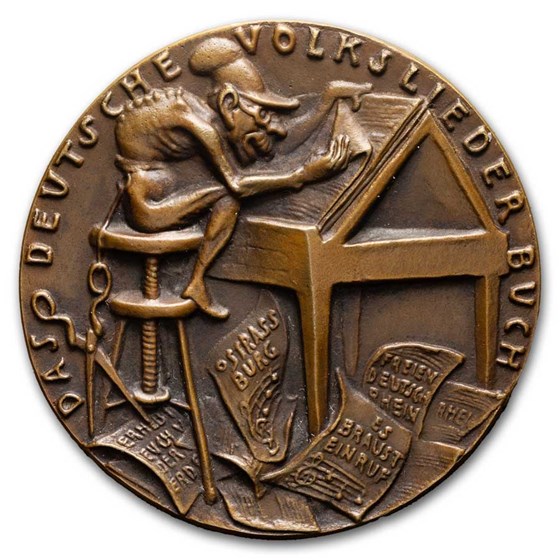 1921 Weimar Germany AE Goetz Medal Censorship of Folk Books SP 1921 Weimar Germany AE Goetz Medal Censorship of Folk Books SP