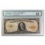 1922 $10 Gold Certificate Hillegas F-15 PMG (Fr#1173A) Sm Serial#