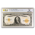 1922 $10 Gold Certificate Hillegas VF-30 PCGS (Fr#1173)
