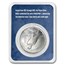 1922-1925 Peace Silver Dollar BU - w/Eagle Wings Card