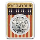 1922-1925 Peace Silver Dollar BU- w/Flag Card