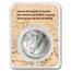 1922-1925 Peace Silver Dollar BU - w/Map Card