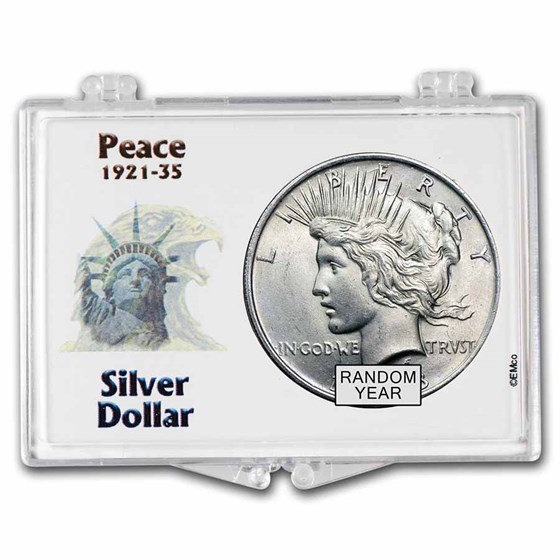 1922-1925 Peace Silver Dollar BU- w/Snap-Lock, Statue of Liberty 1922-1925 Peace Silver Dollar BU- w/Snap-Lock, Statue of Liberty