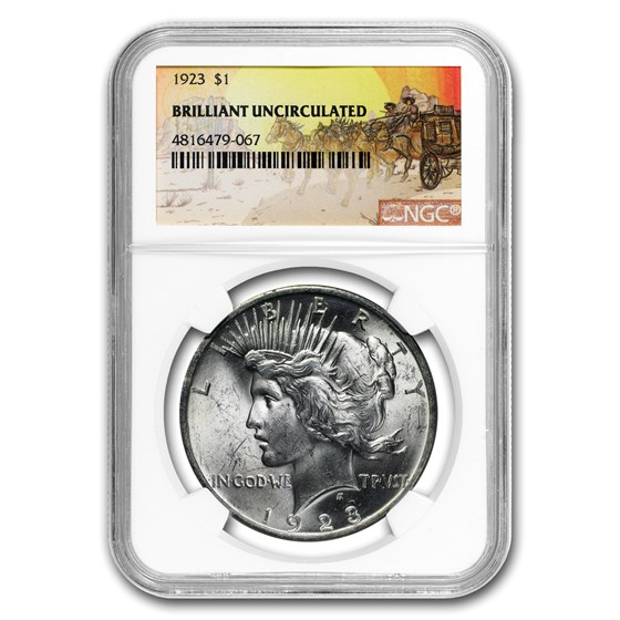 1922-1925 Stage Coach Peace Dollars BU NGC