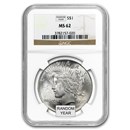 1922-1935 Peace Dollars MS-62 NGC