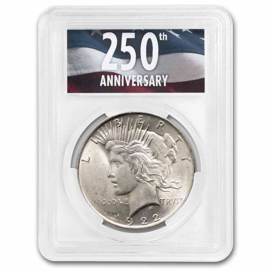 1922-1935 Peace Dollars MS-63 PCGS (250th Anniversary)