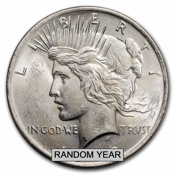 1922-1935 Peace Silver Dollar BU (Cleaned, Random Year) 1922-1935 Peace Silver Dollar BU (Cleaned, Random Year)