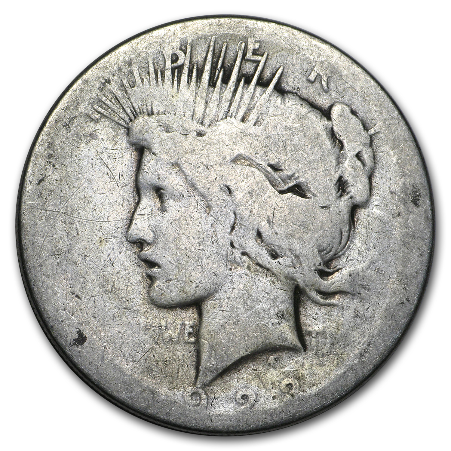 1922-1935 Peace Silver Dollar Cull (zufälliges Jahr) - Bild 10 von 15