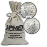 1922-1935 Peace Silver Dollars 100-Coin Bag VG-XF
