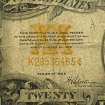 1922 $20 Gold Certificate Cull (Fr#1187)