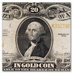 1922 $20 Gold Certificate F/VF (Fr#1187) Details