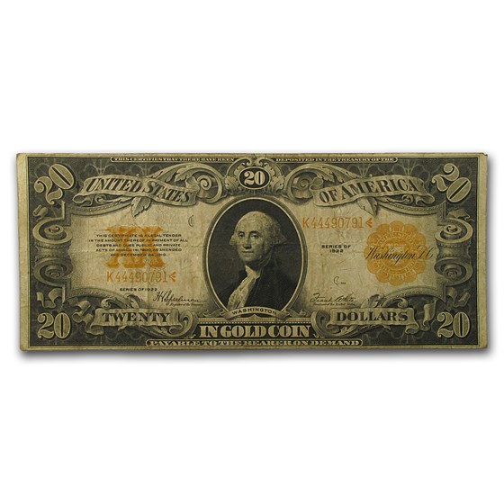 1922 $20 Gold Certificate Fine (Fr#1187) 1922 $20 Gold Certificate Fine (Fr#1187)
