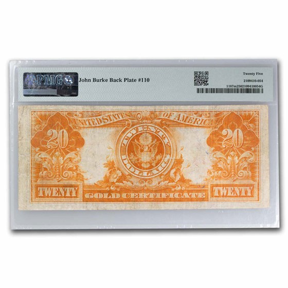 1922 $20 Gold Certificate VF 25 PMG (Fr#1187m)Mule 1922 $20 Gold Certificate VF 25 PMG (Fr#1187m)Mule