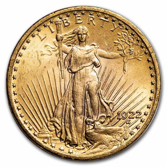 1922 $20 St Gaudens Gold Double Eagle BU 1922 $20 St Gaudens Gold Double Eagle BU
