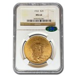 1922 $20 St Gaudens Gold Double Eagle MS-64 NGC CAC