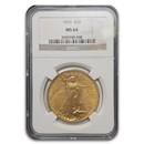 1922 $20 St Gaudens Gold Double Eagle MS-64 NGC