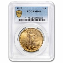 Buy 1922 $20 St Gaudens Gold Double Eagle MS-64 PCGS | APMEX