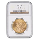 1922 $20 St Gaudens Gold Double Eagle MS-65 NGC