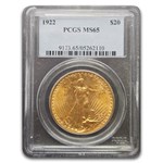 1922 $20 St Gaudens Gold Double Eagle MS-65 PCGS