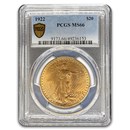 1922 $20 St Gaudens Gold Double Eagle MS-66 PCGS
