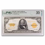 1922 $50 Gold Certificate VF-35 PMG (Fr#1200)