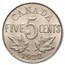 1922 Canada 5 Cents George V BU