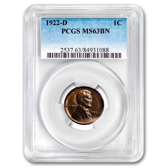 1922-D Lincoln Cent MS-63 PCGS (Brown) 1922-D Lincoln Cent MS-63 PCGS (Brown)