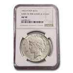 1922-D Peace Dollar AU-50 NGC (VAM-7A)