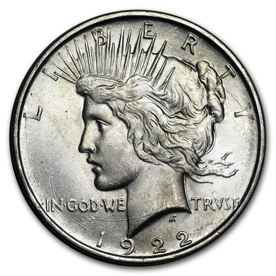 1922-D Peace Dollar AU-58 1922-D Peace Dollar AU-58
