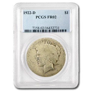 1922-D Peace Dollar Fair-2 PCGS (Low Ball Registry) 1922-D Peace Dollar Fair-2 PCGS (Low Ball Registry)
