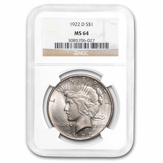 1922-D Peace Dollar MS-64 NGC 1922-D Peace Dollar MS-64 NGC