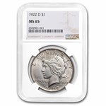 1922-D Peace Dollar MS-65 NGC