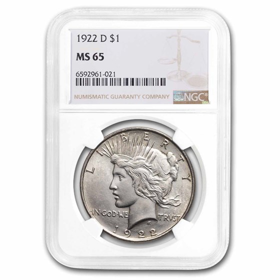 1922-D Peace Dollar MS-65 NGC 1922-D Peace Dollar MS-65 NGC
