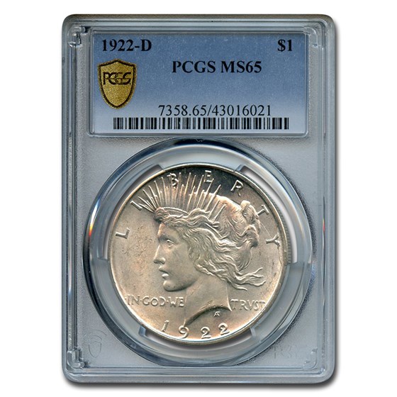 1922-D Peace Dollar MS-65 PCGS 1922-D Peace Dollar MS-65 PCGS