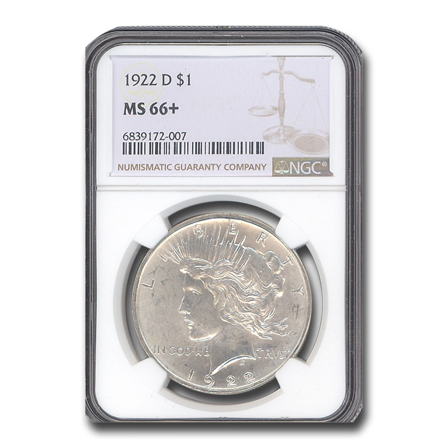 1922-D Peace Dollar MS-66+ NGC