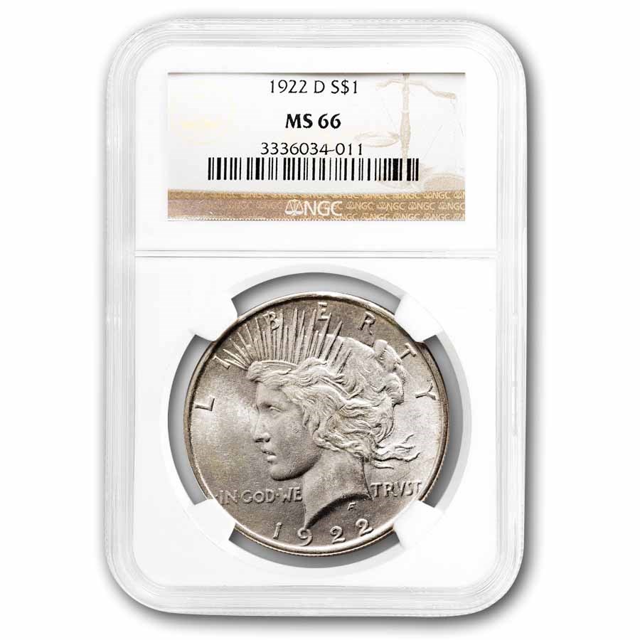 1922-D Peace Dollar MS-66 PCGS