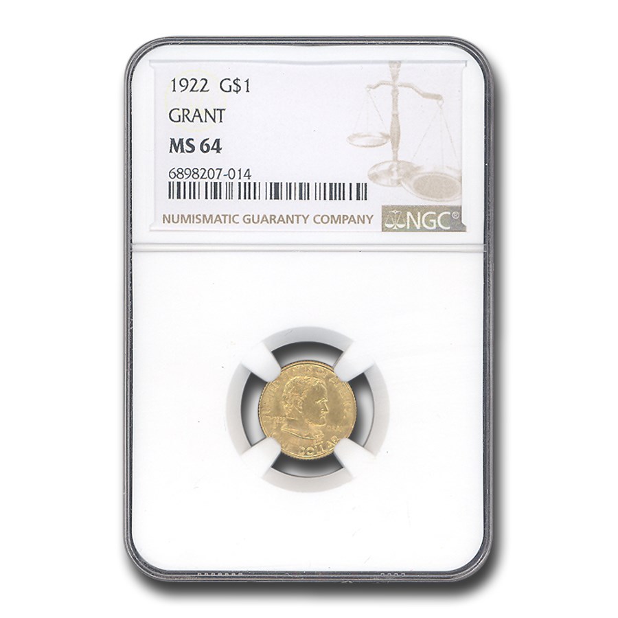 1922 Gold $1.00 Grant MS-64 NGC (No Star)