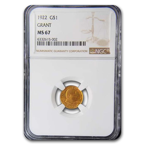 1922 Gold $1.00 Grant MS-67 NGC (No Star)