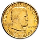 1922 Gold $1.00 Grant No Star BU
