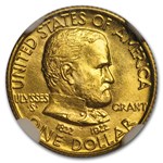 1922 Gold $1.00 Grant No Star MS-63 NGC