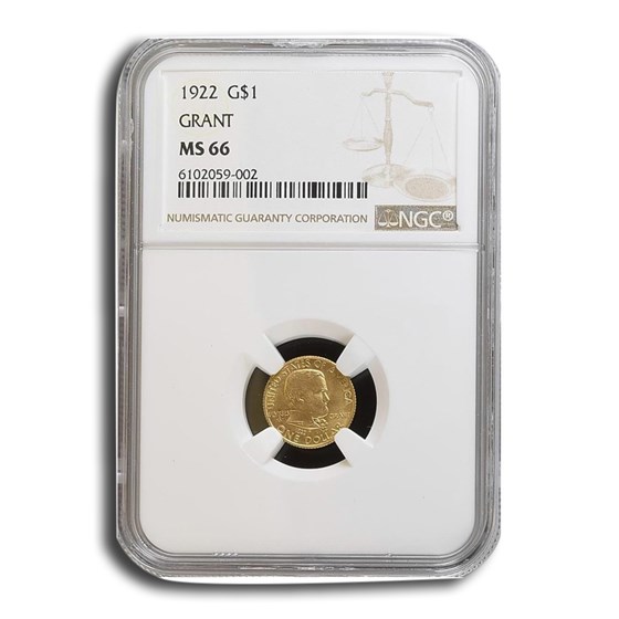 1922 Gold $1.00 Grant No Star MS-66 NGC 1922 Gold $1.00 Grant No Star MS-66 NGC
