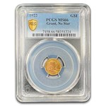 1922 Gold $1.00 Grant No Star MS-66 PCGS