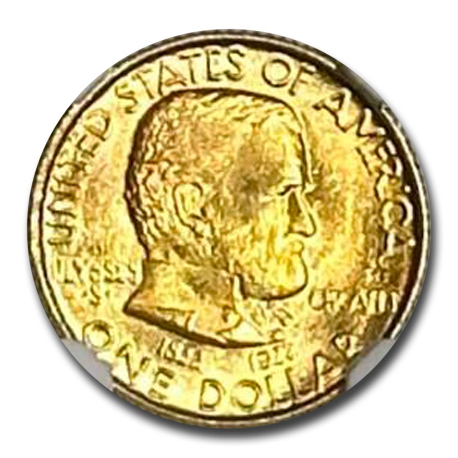 1922 Gold $1.00 Grant w/Star MS-66 NGC Gold CAC