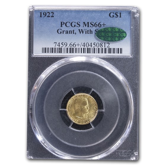 1922 Gold $1.00 Grant w/Star MS-66+ PCGS CAC 1922 Gold $1.00 Grant w/Star MS-66+ PCGS CAC