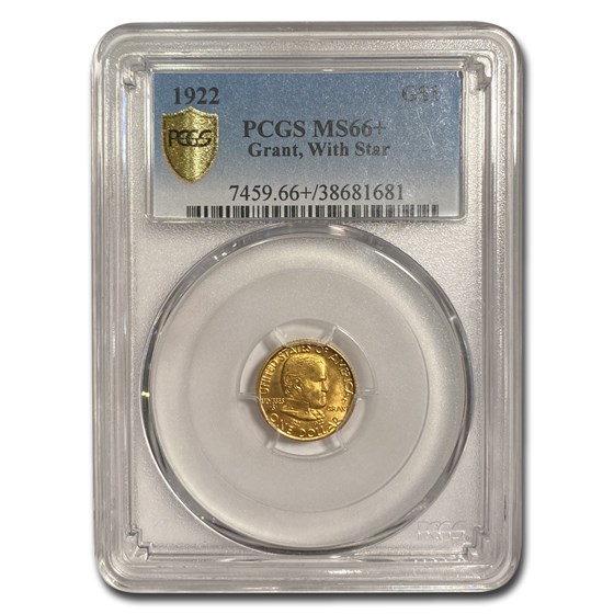 1922 Gold $1.00 Grant w/Star MS-66+ PCGS 1922 Gold $1.00 Grant w/Star MS-66+ PCGS