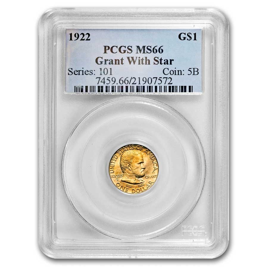 1922 Gold $1.00 Grant w/Star MS-66 PCGS