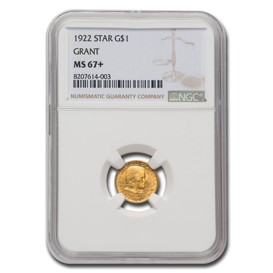 1922 Gold $1.00 Grant w/Star MS-67+ NGC 1922 Gold $1.00 Grant w/Star MS-67+ NGC