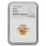 1922 Gold $1.00 Grant w/ Star MS-68+ NGC