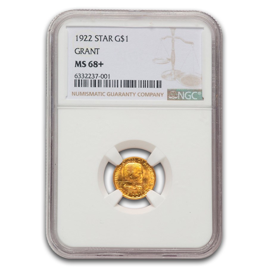 1922 Gold $1.00 Grant w/ Star MS-68+ NGC