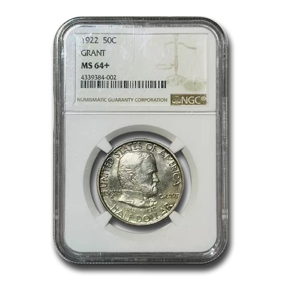 1922 Grant Memorial Commemorative Half Dollar MS-64+ NGC